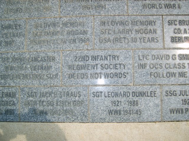 (7) 22nd brick, National Infantry Museum